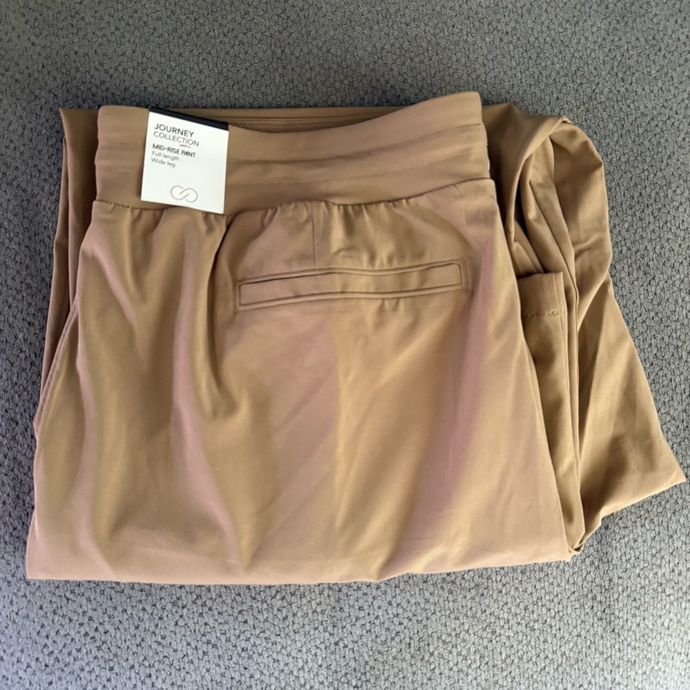 Calia By Carrie Underwood JOURNEY COLLECTION XXL MID-RISE WIDE LEG Tan Brown NWT